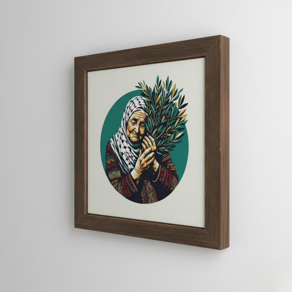 Palestinian Grandmother with Olive Branch